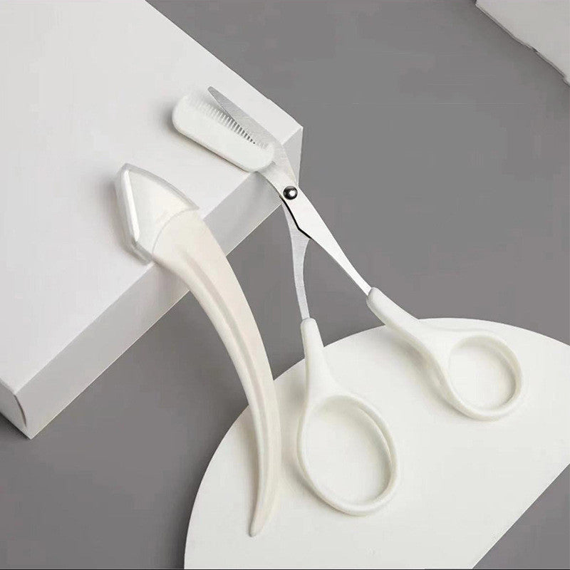 Eyebrow Trimming Knife With Comb Curved Moon Small Beauty Supplies Gadgets Eyebrow Trimming Knife With Comb Curved Moon Small Beauty Supplies Gadgets